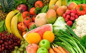свіжі овочі та фрукти